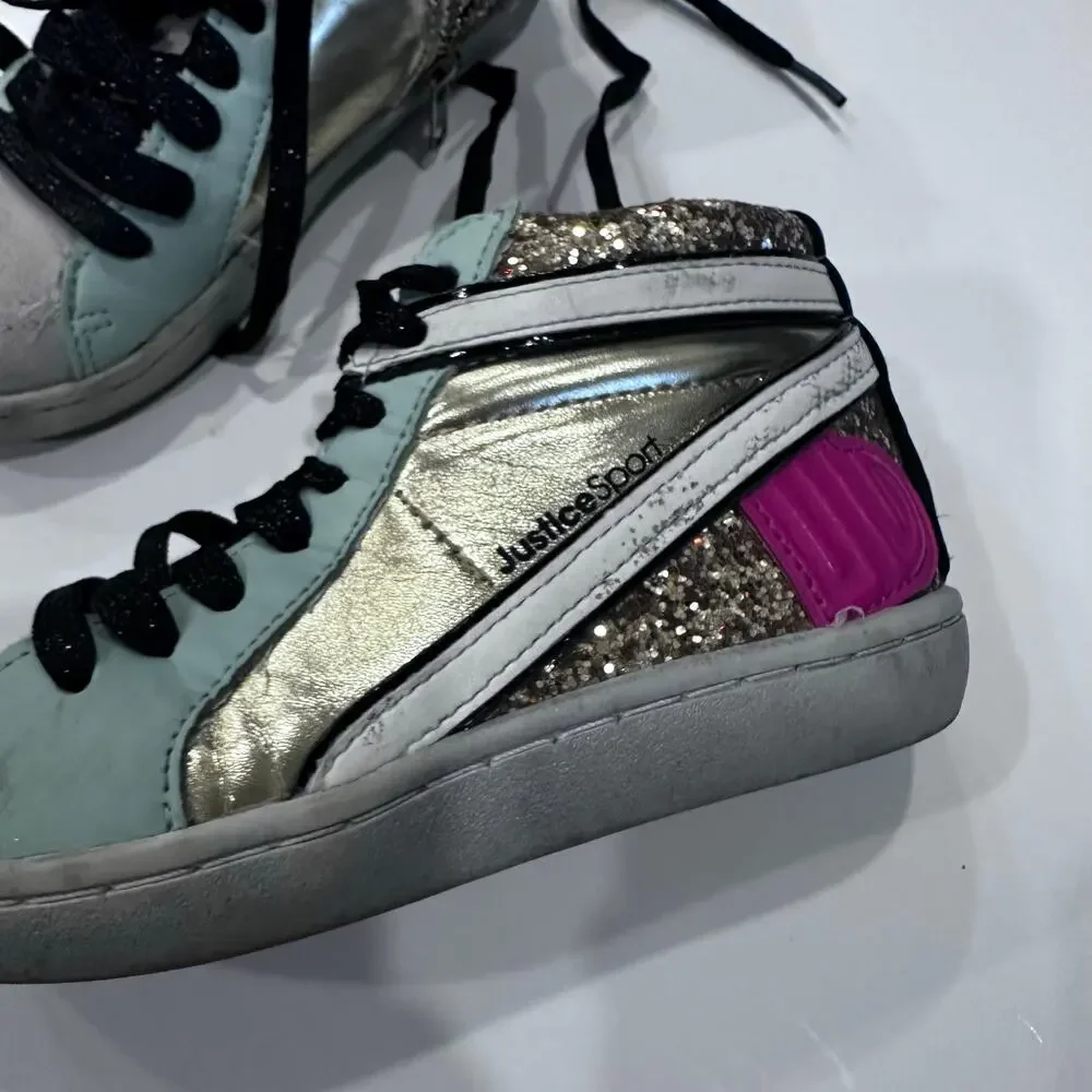 Justice Metallic Sparkle Ankle Boots - Youth Size 13